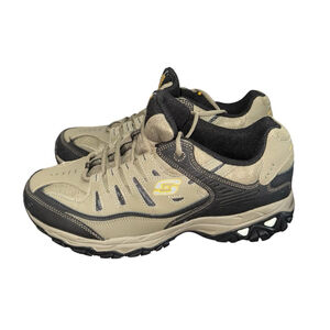 Men's Skechers Size 14 Beige Black Athletic Trail Shoes WATERPROOF hiking